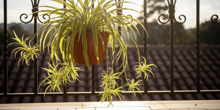 Planta Jiboia na varanda da casa