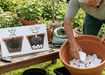 jardineiros experientes juram por esse truque com isopor que melhora a drenagem do jardim
