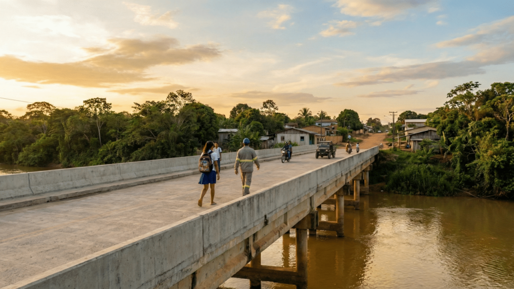 Após 30 anos de espera, nova ponte de R$ 47,6 milhões é inaugurada no Acre e promete melhorar a vida de uma comunidade isolada