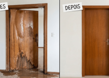 Portas de madeira inchadas nunca mais com um cuidado fácil que aumenta a durabilidade