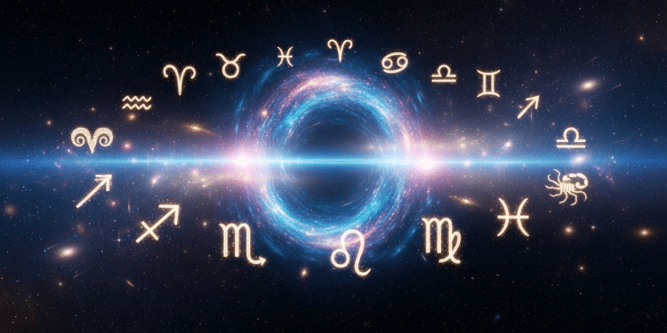 Portal energético com signos ao redor