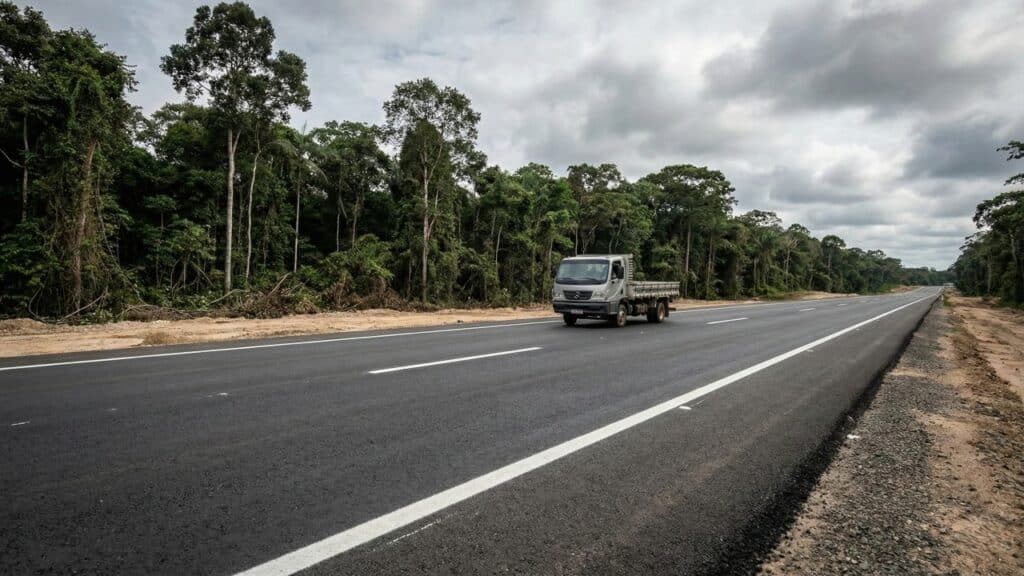 Novo avanço na BR-156 entrega mais asfalto no Amapá e promete viagem segura até 2026 com o Novo PAC