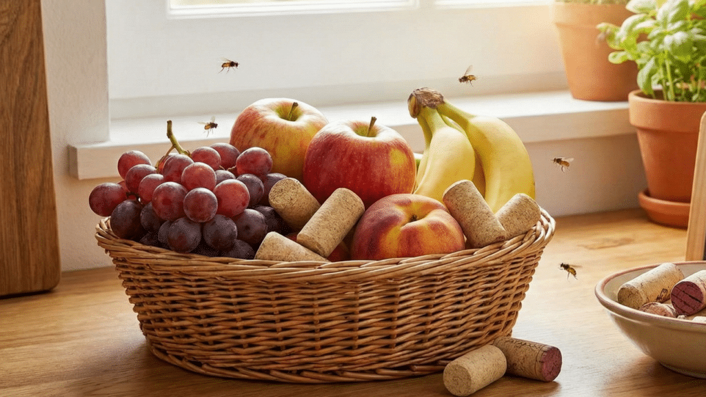 Utilizando rolhas de vinho