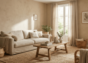 tons delicados criam paredes de destaque e deixam o ambiente sofisticado