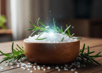 limpeza energética fácil com sal grosso e alecrim antes da chegada de 2026