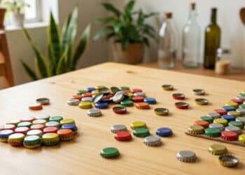 Transforme tampinhas de garrafa em peças decorativas úteis e sustentáveis para casa