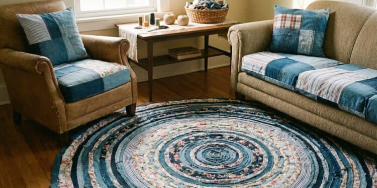 Tapetes com tiras de tecido e capas envelope são fáceis de fazer, ficam lindas e ainda rendem uma grana extra em casa