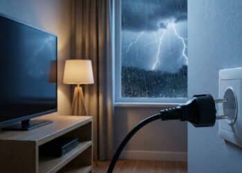 Saiba por que desligar sua televisão da tomada é essencial durante uma tempestade com raios