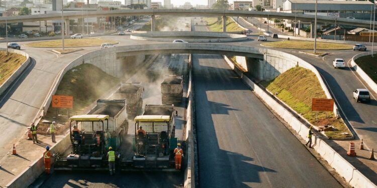 Trevo do Catuaí em Maringá chega a 86% de execução e muda trânsito na BR-376