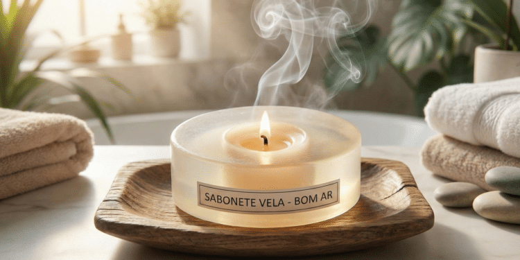 Vela aromática feita com sabonete é o truque simples que está viralizando