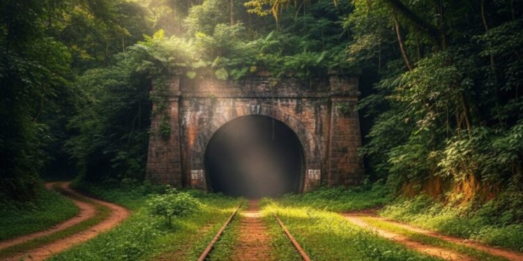 Esquecido por quase 50 anos, maior túnel ferroviário de SC chama atenção no meio da mata com 260 metros de extensão e pode 'ganhar vida' com revitalização
