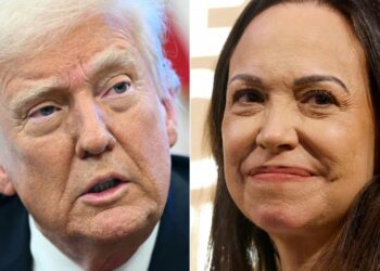 María Corina Machado entrega medalha do Nobel da Paz a Donald Trump