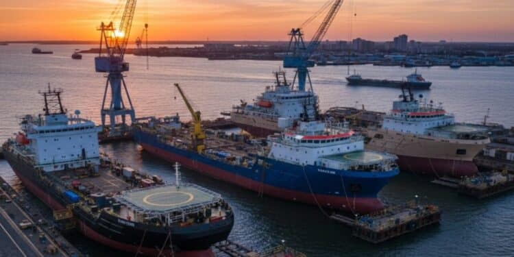 Megaconstrução em Santa Catarina recebe R$ 2,3 bilhões em investimentos do Fundo da Marinha Mercante, gerando 1.200 empregos diretos e turbinando a economia local