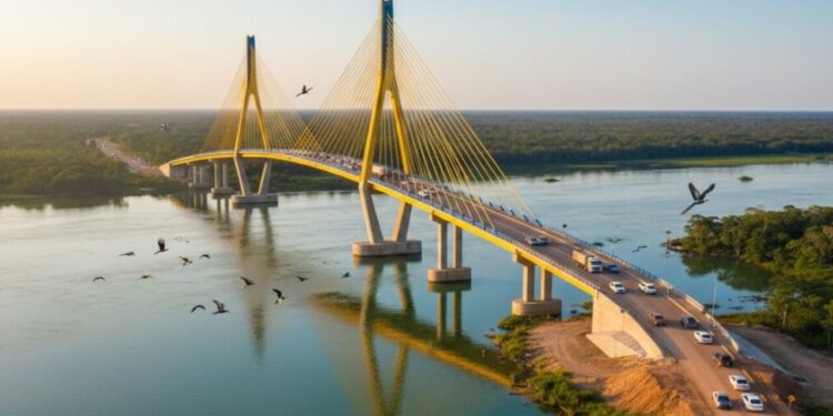 Nova megaponte de R$ 60 milhões sobre o Rio São Lourenço promete reduzir o isolamento no Pantanal e ligar regiões importantes