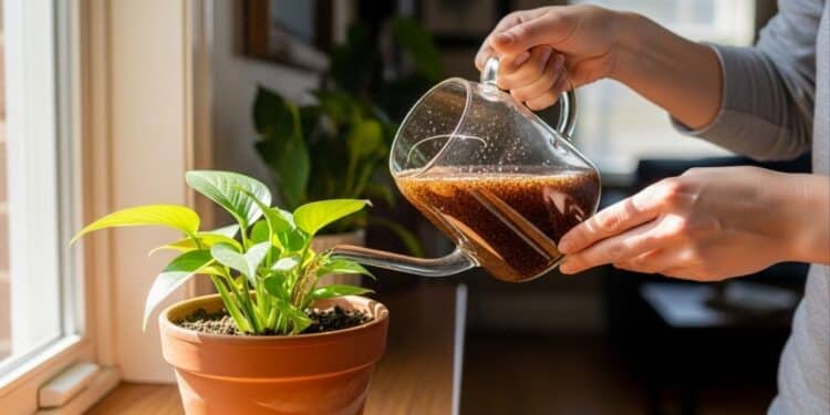 Mistura de 100 g de borra de café na água ajuda a repor nitrogênio e devolver o verde das folhas
