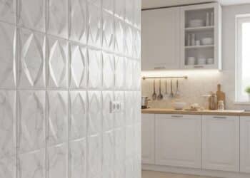 Revestimento autocolante 3D transforma cozinhas antigas sem quebrar azulejos