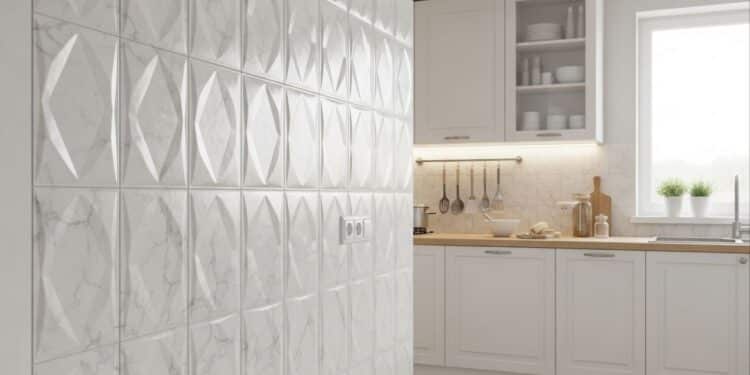 Revestimento autocolante 3D transforma cozinhas antigas sem quebrar azulejos
