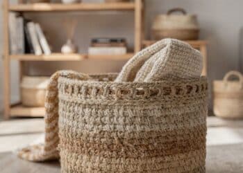 Com fio de malha ou tecido reaproveitado, você pode fazer cestos artesanais que organizam e decoram ao mesmo tempo
