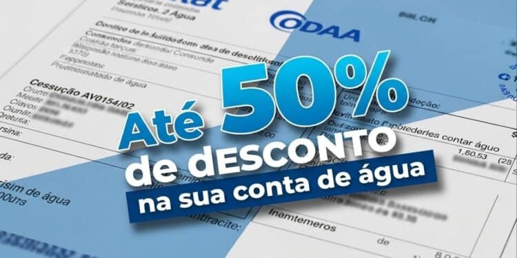 Nova lei garante desconto de 50% na conta de água pelo CadÚnico