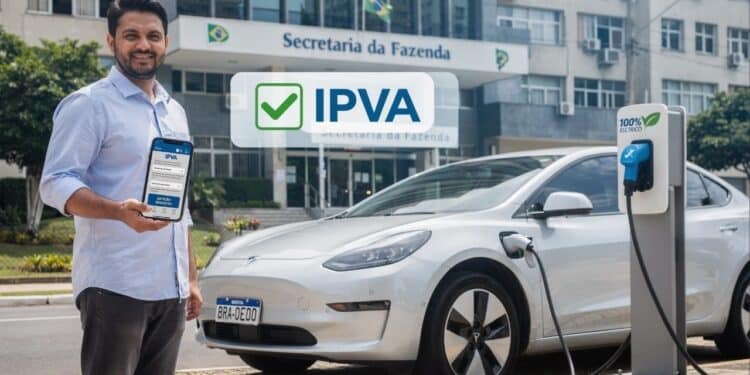 Estado isenta IPVA de carros elétricos até R$ 300 mil e Rio aplica alíquota de apenas 0,5% em 2026