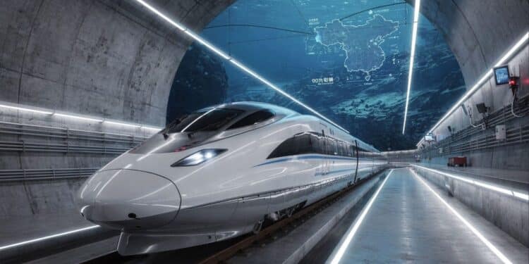 China prepara túnel submarino com trem a 350 km/h que vai cruzar o mar em apenas 40 minutos