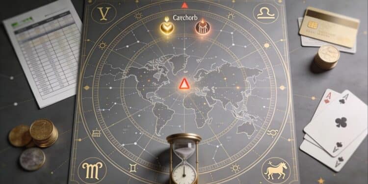 Áries, Gêmeos e Sagitário lideram lista de signos que enfrentam desafios financeiros em 2026 sob influência severa de Saturno