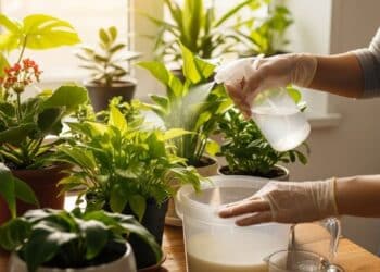 Pare de gastar com adubos caros e use essa mistura simples de leite com água nas plantas