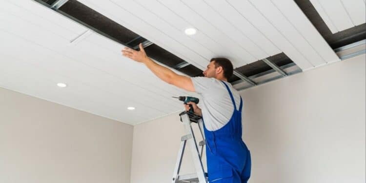 Alternativa ao gesso custa 50% menos e deixa o teto moderno e iluminado