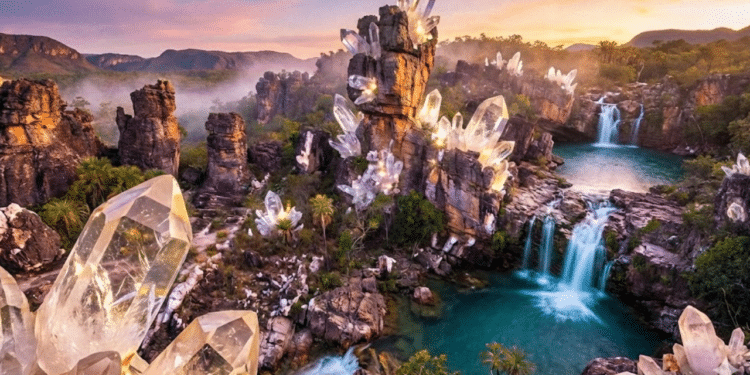 O "Chakra" do planeta de 1 bilhão de anos no Goiás acima de uma mina de quartzos está atraindo místicos para meditação