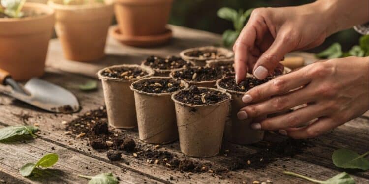 Sua horta doméstica atinge produtividade máxima em 2026 com o uso estratégico de rolos de papel higiênico no jardim