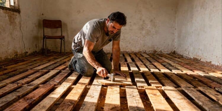 Adeus ao drywall frágil: por que cresce o uso de pallets reutilizados de madeira e plástico reciclado na construção civil