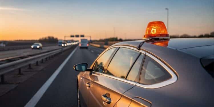 Lei em vigor desde 1º de janeiro obriga motoristas a usar luz de advertência laranja