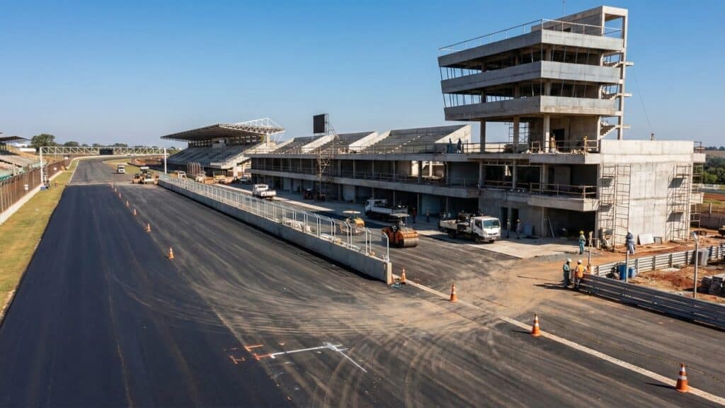 Pista de 3.825 metros com asfalto especial marca reforma do Autódromo de Goiânia para a MotoGP