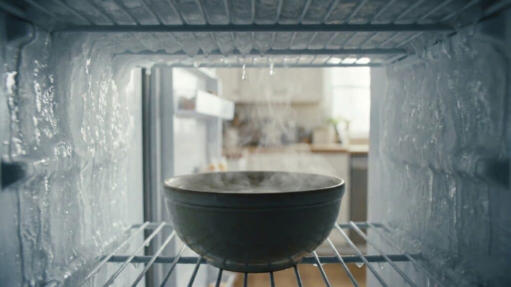 Esse truque com papel-alumínio faz o congelador descongelar mais rápido e sem danificar nada