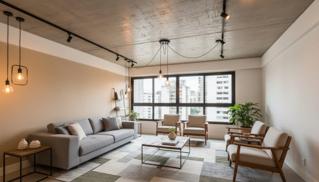 Adeus teto de gesso: a nova tendência favorita dos arquitetos é o teto de cimento queimado, perfeita para reformas rápidas com estilo, custo baixo e zero quebra-quebra pesado