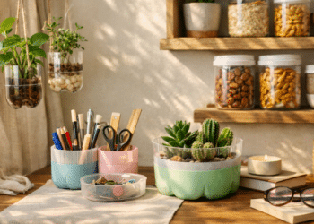 Embalagens de plástico podem virar soluções criativas dentro de casa