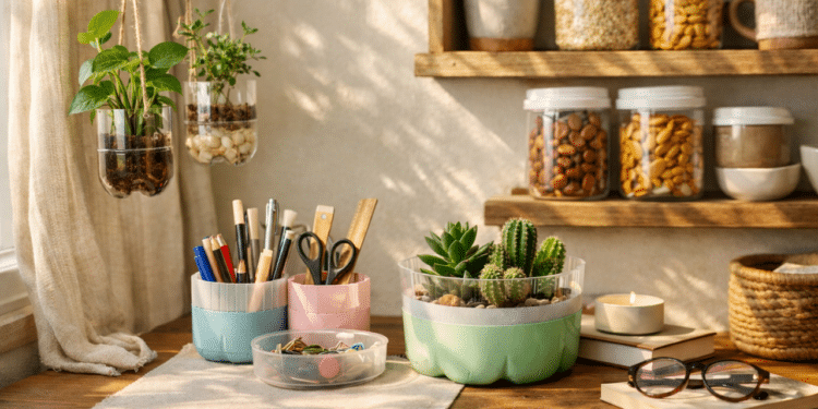 Embalagens de plástico podem virar soluções criativas dentro de casa