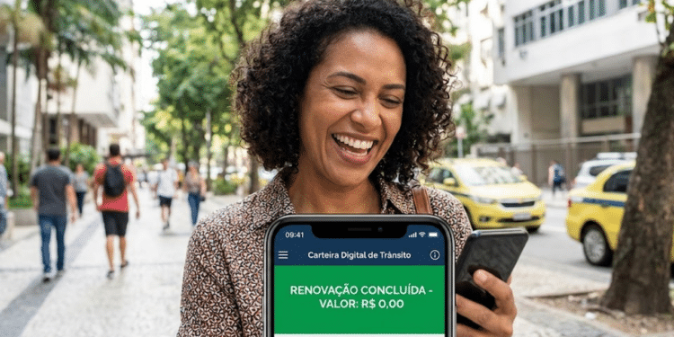 Motoristas sem histórico de multas passam a ter direito à renovação gratuita da CNH por meio de cadastro digital