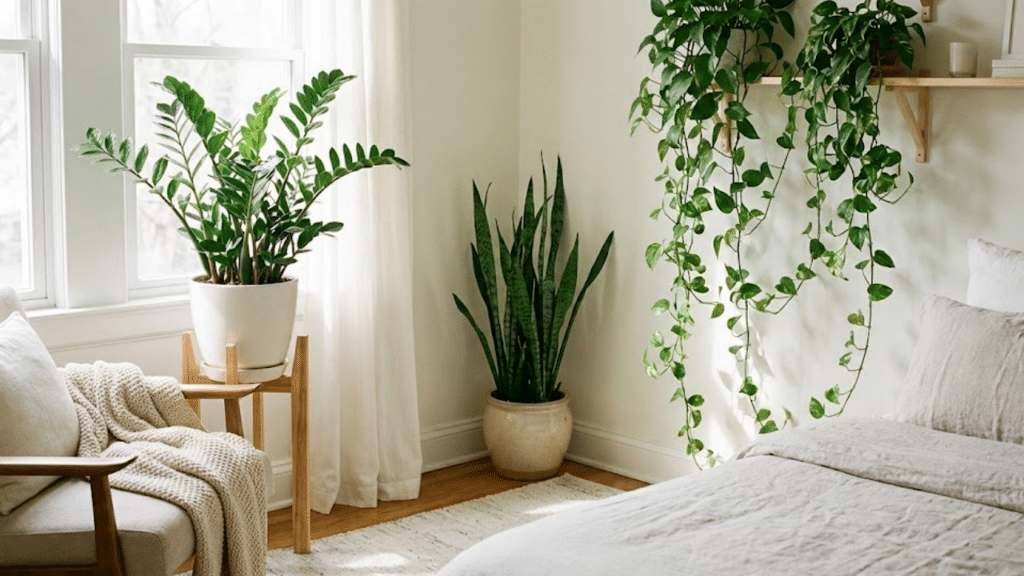 Plantas escolhidas por designers ajudam a trazer leveza ao quarto e se tornam tendência na decoração moderna