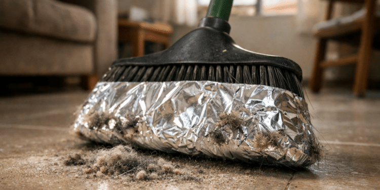 Colocar papel alumínio na vassoura: para que serve e por que recomendam