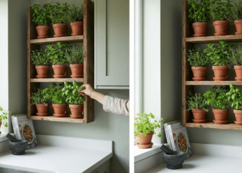 O segredo das prateleiras para ter uma horta em apartamentos compactos