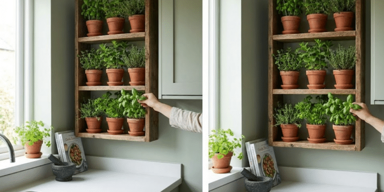 O segredo das prateleiras para ter uma horta em apartamentos compactos