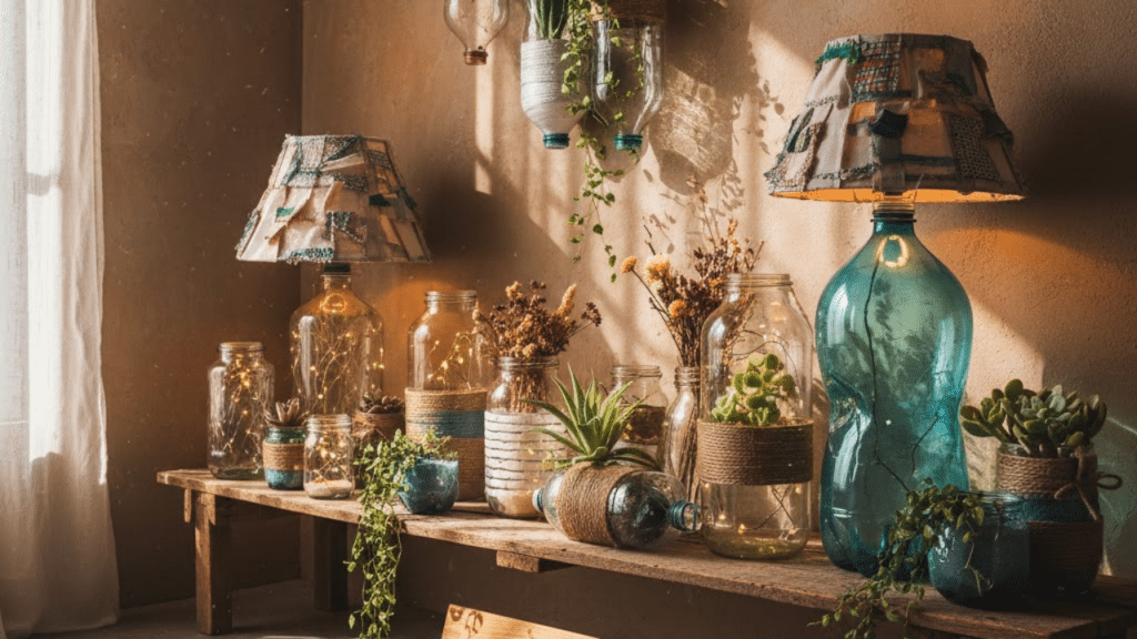 Como transformar potes de vidro e PET em itens de luxo