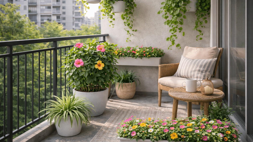 Plantas acessíveis e de crescimento rápido ideais para varandas de apartamentos