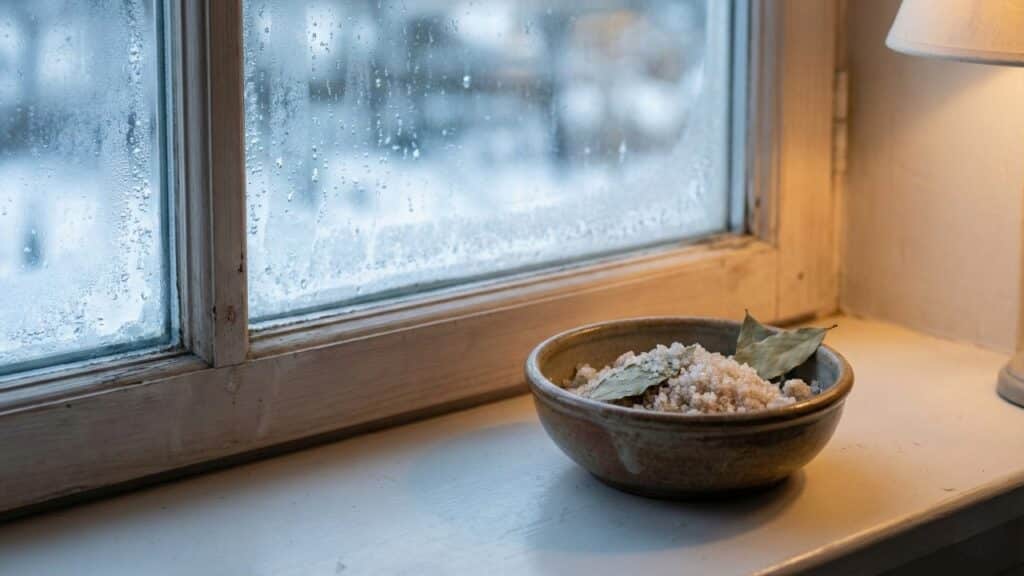 Adeus pano molhado: esse truque com sal e louro seca a janela, reduz o mofo e ainda deixa o ambiente cheiroso