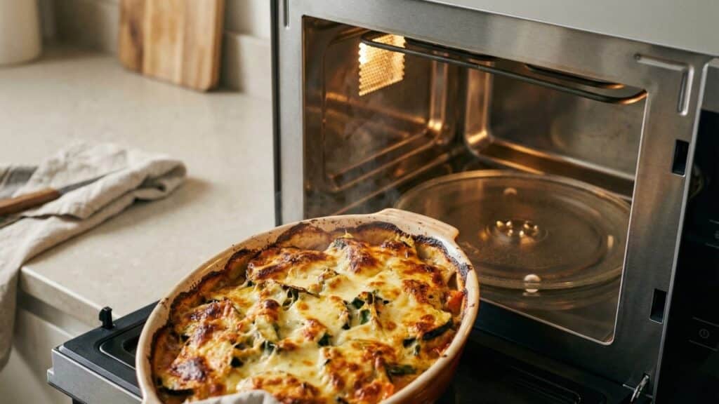 Nem só para esquentar, nem só para descongelar: esse modelo de micro-ondas também assa e gratina