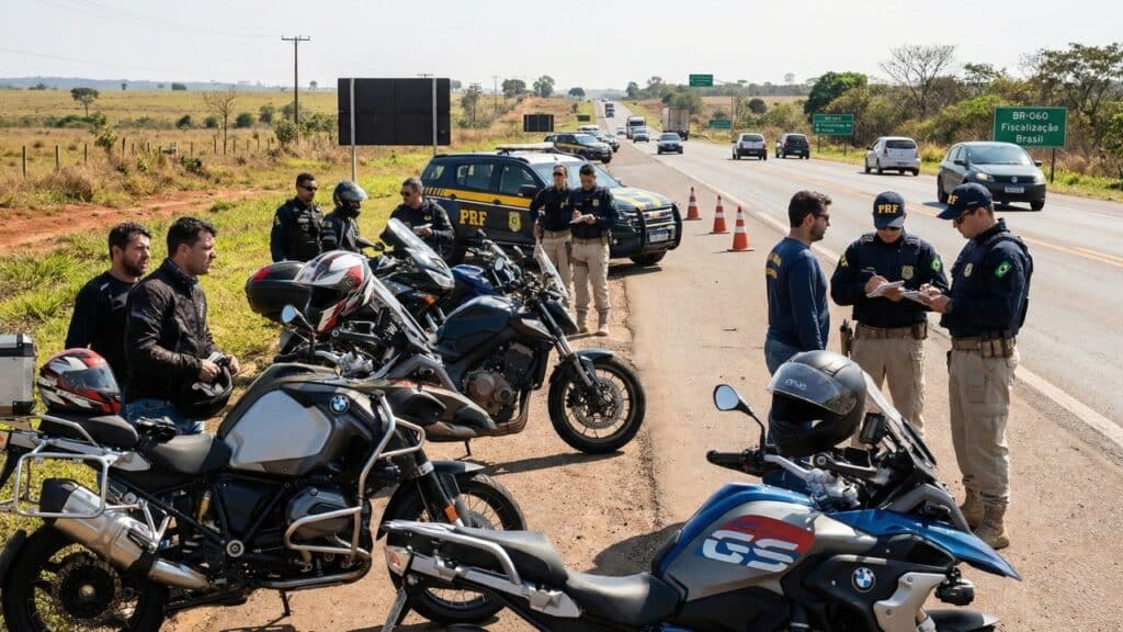 PRF multa 500 motociclistas e soma mais de R$ 1 milhão por viagens consideradas não permitidas