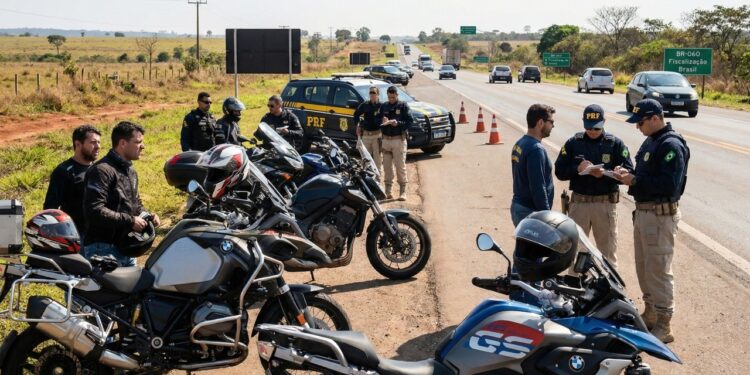 PRF aplica mais de R$ 1 milhão em multas a 500 motociclistas por realizarem viagens não autorizadas