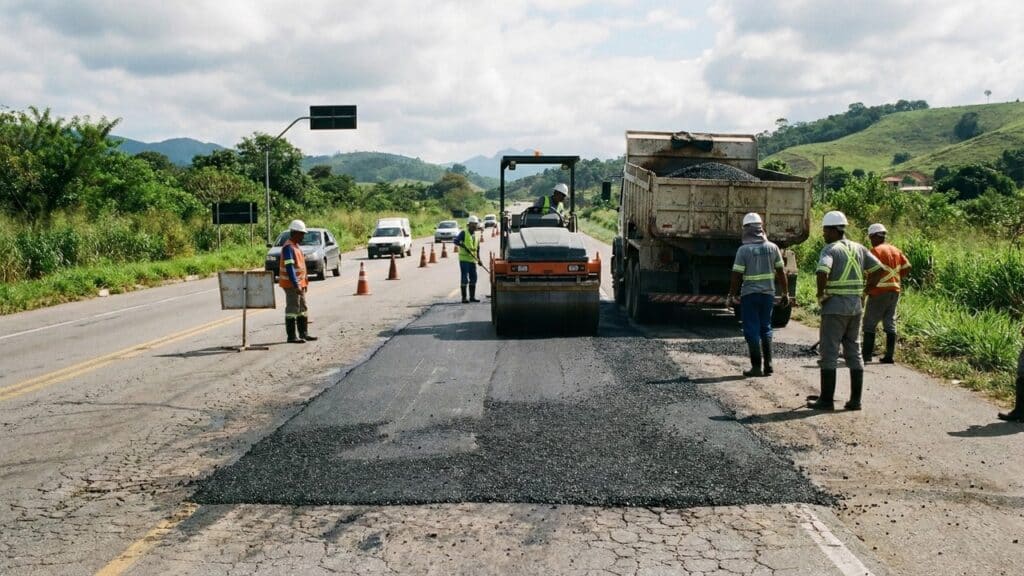 Com investimento de R$ 17 milhões, a BR-393/RJ terá recuperação de pavimento, drenagem e sinalização