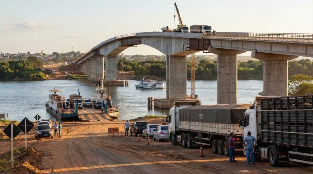 Novo impasse pode atrasar o avanço das obras da Ponte do Araguaia e comprometer cronograma previsto